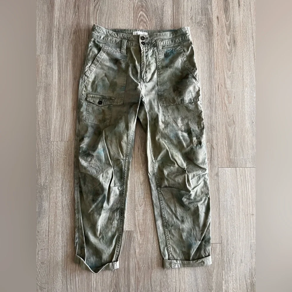 Anthropologie Women’s Wanderer Cargo Pants Blue Green Tie Dye - Size 27 - Picture 5 of 11